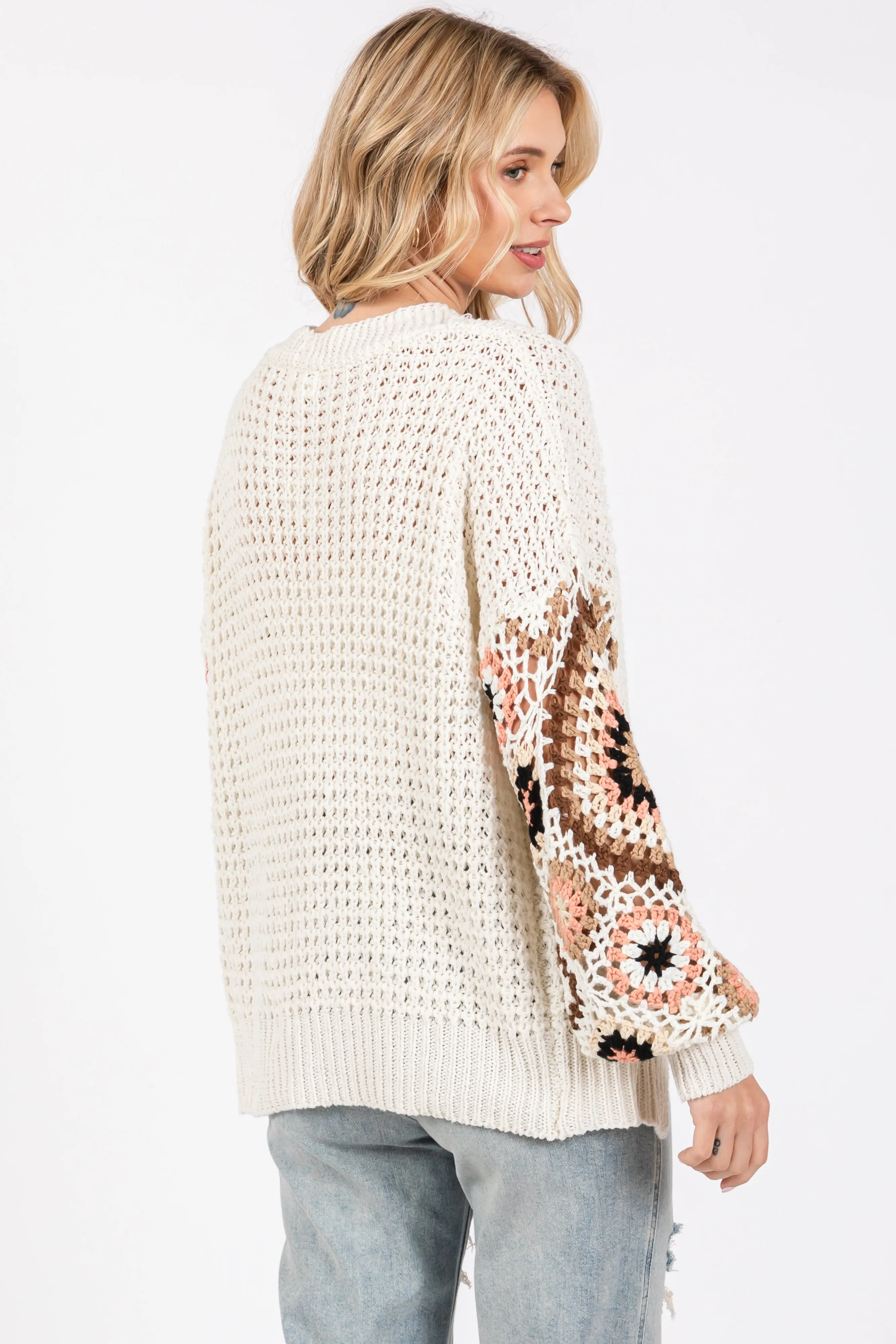 White Sleeve Crochet Cardigan sold by Pinkblush product image thumbnail 3
