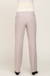 Beige Wide Leg Maternity Dress Pants sold by Pinkblush