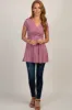 PinkBlush Mauve Draped Front Nursing Top sold by Pinkblush