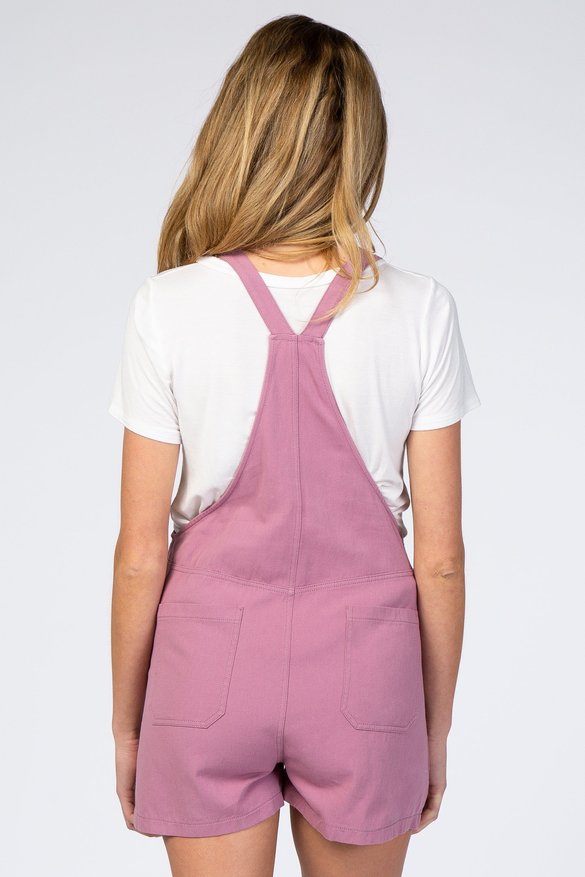 Lavender Tie Knot Maternity Short Overalls sold by Pinkblush product image thumbnail 3