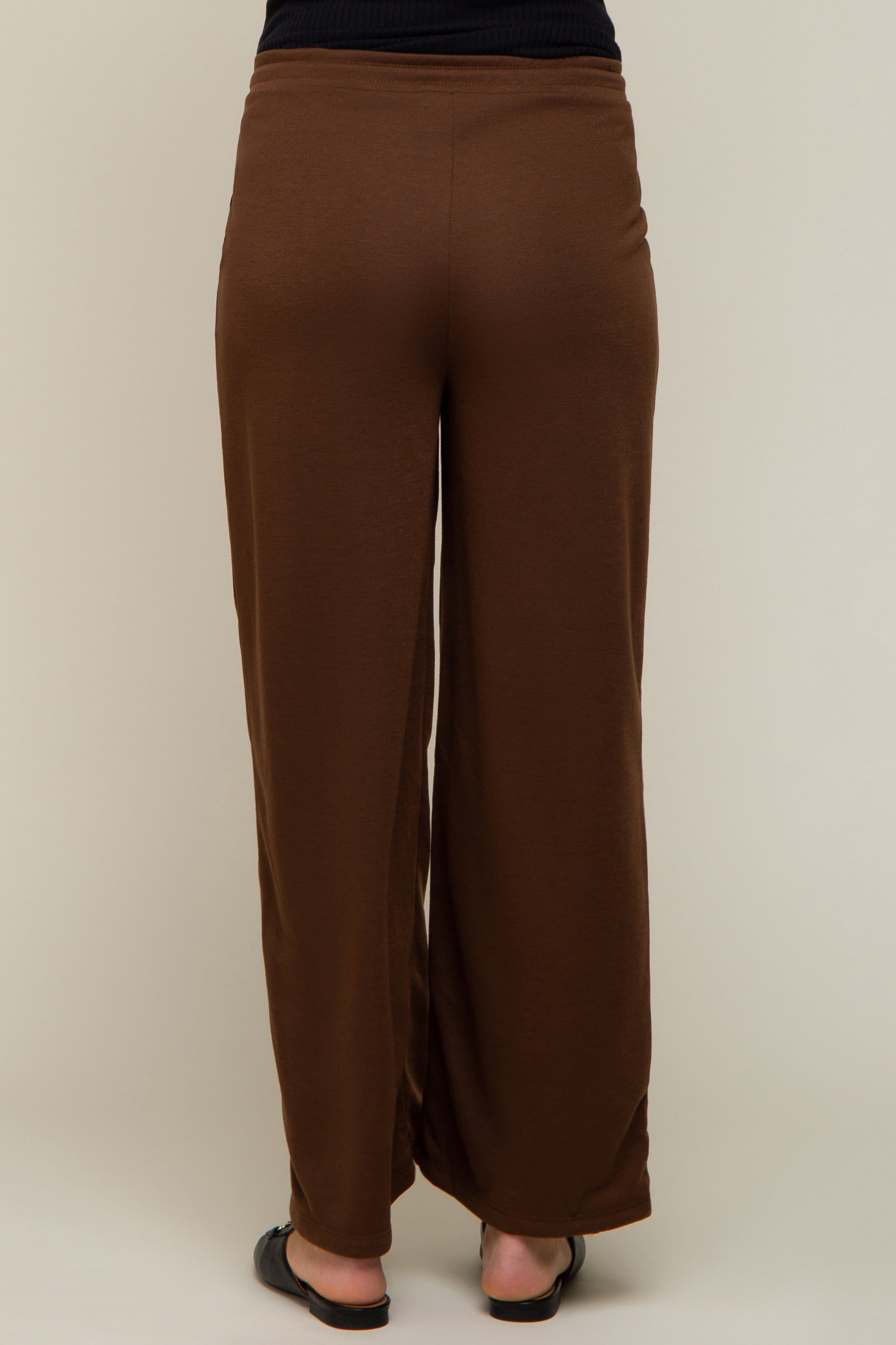 Brown Wide Leg Maternity Lounge Pants sold by Pinkblush product image thumbnail 4