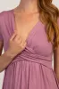 PinkBlush Mauve Draped Front Nursing Top sold by Pinkblush