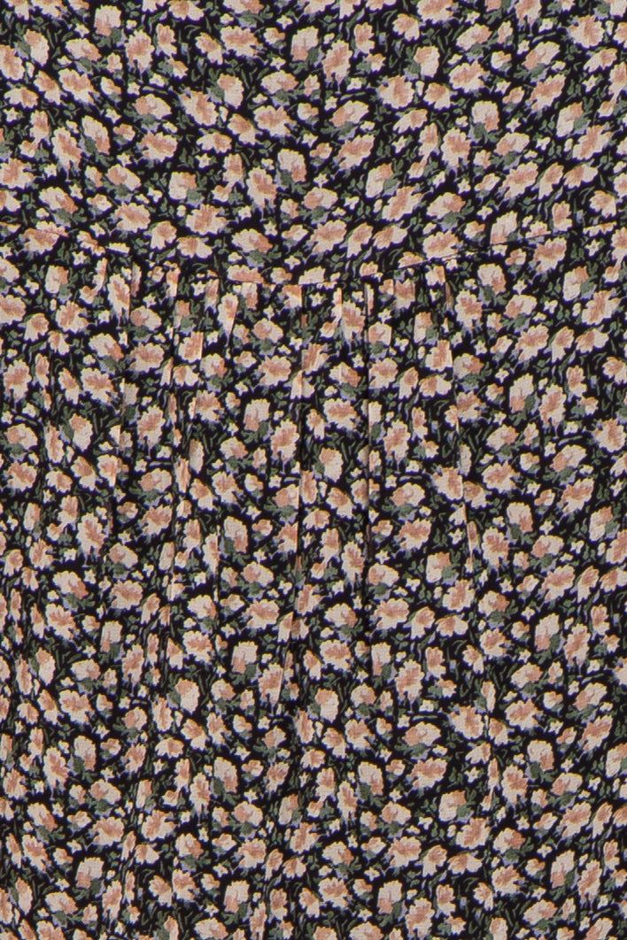 Black Floral Ruffle Tiered Midi Dress sold by Pinkblush product image thumbnail 4