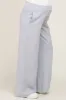 Heather Grey Wide Leg Fray Hem Maternity Sweatpants sold by Pinkblush