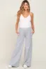 Heather Grey Wide Leg Fray Hem Maternity Sweatpants sold by Pinkblush