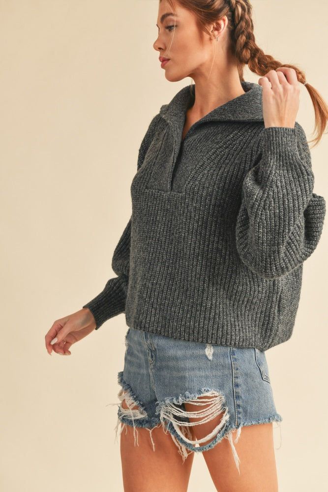Charcoal Pullover Sweater sold by Pinkblush product image thumbnail 3