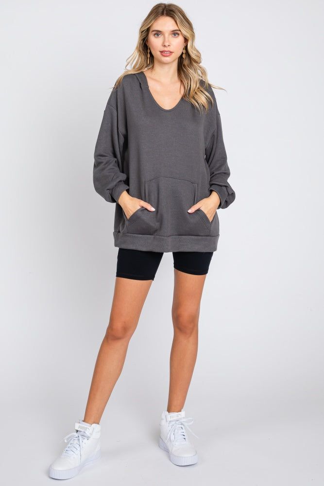 Charcoal Front Pocket Hoodie sold by Pinkblush product image thumbnail 4