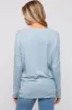 Light Blue Knit Long Sleeve Maternity Top sold by Pinkblush