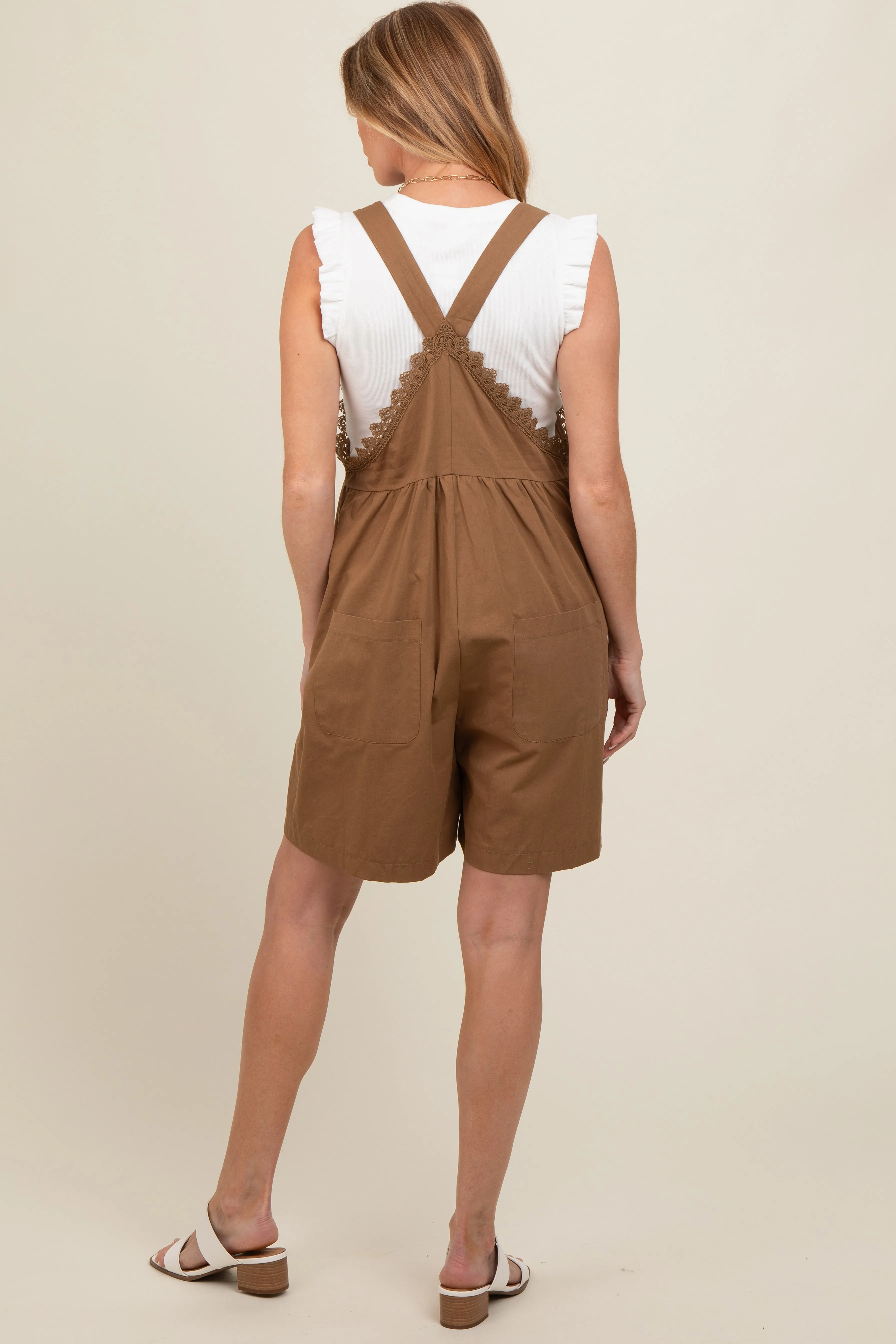 Mocha Maternity Overalls sold by Pinkblush product image thumbnail 3