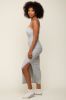 Grey Striped Sleeveless Fitted Maxi Dress sold by Pinkblush