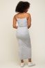 Grey Striped Sleeveless Fitted Maxi Dress sold by Pinkblush