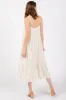 Beige Striped Side Pocket Midi Dress sold by Pinkblush