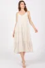 Beige Striped Side Pocket Midi Dress sold by Pinkblush