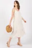 Beige Striped Side Pocket Midi Dress sold by Pinkblush