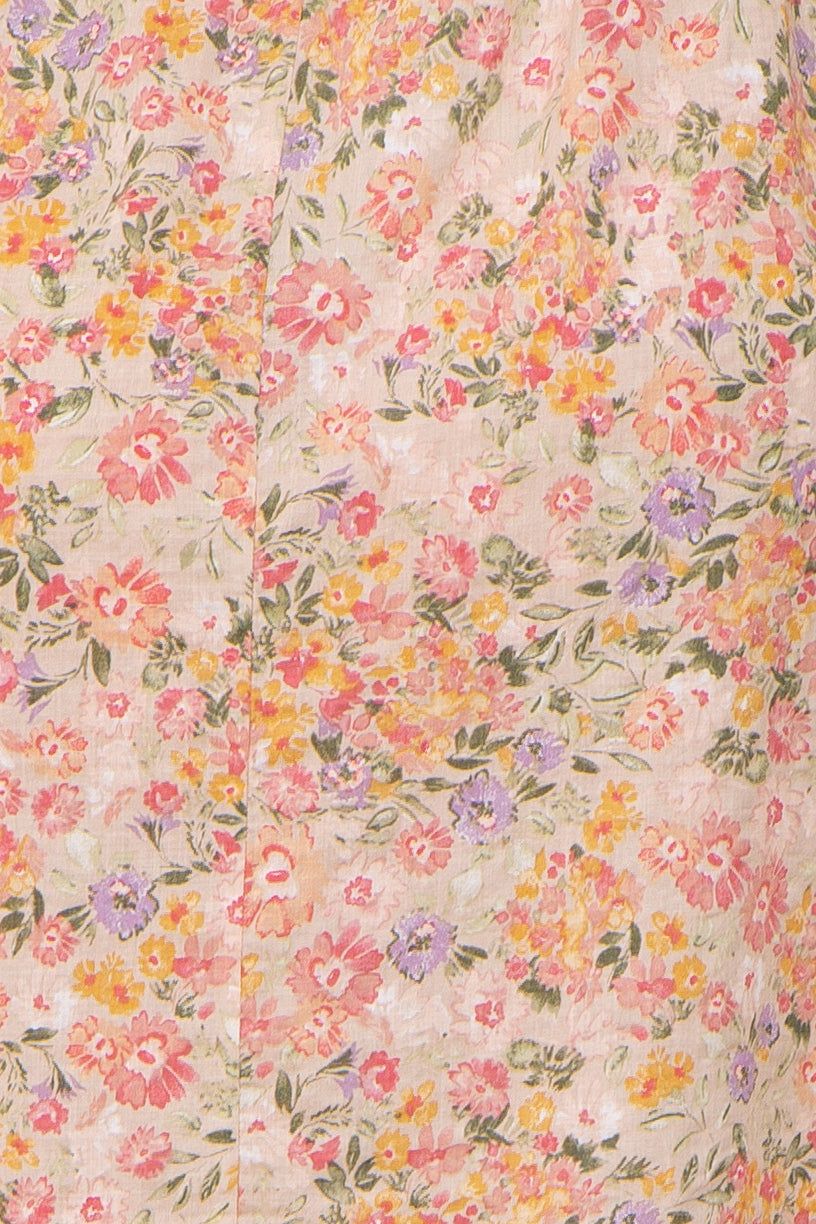 Taupe Floral Bubble Sleeve Plus Dress sold by Pinkblush product image thumbnail 4