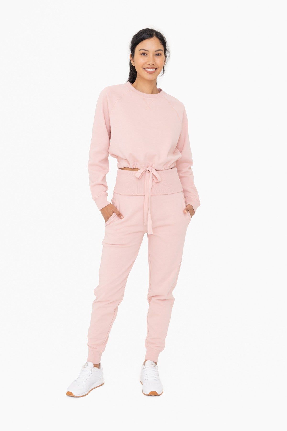 Light Pink Slim Fit Joggers sold by Pinkblush