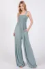 Mint Sleeveless Wide Leg Maternity Jumpsuit sold by Pinkblush