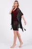 Black Crochet Knit Swim Cover Up sold by Pinkblush