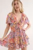 Pink Floral Ruffle Romper sold by Pinkblush