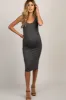 PinkBlush Charcoal Sleeveless Ribbed Maternity Dress sold by Pinkblush