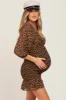 Black Floral Smocked Fitted Maternity Mini Dress sold by Pinkblush