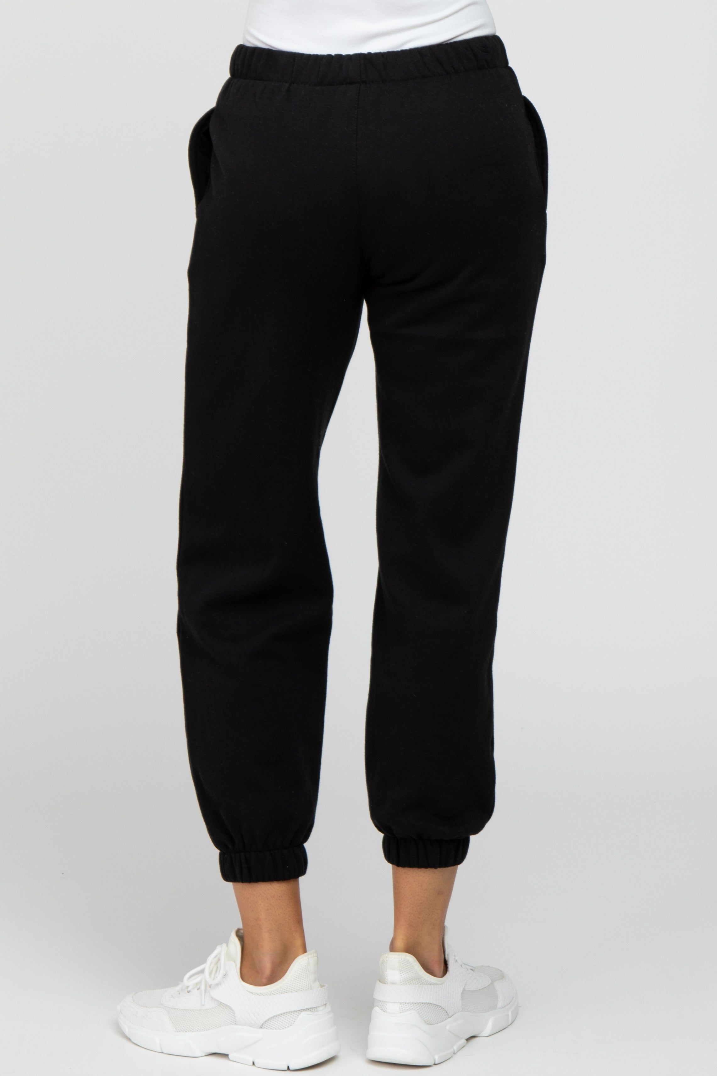 Black Ripped Knee Sweatpants sold by Pinkblush product image thumbnail 4
