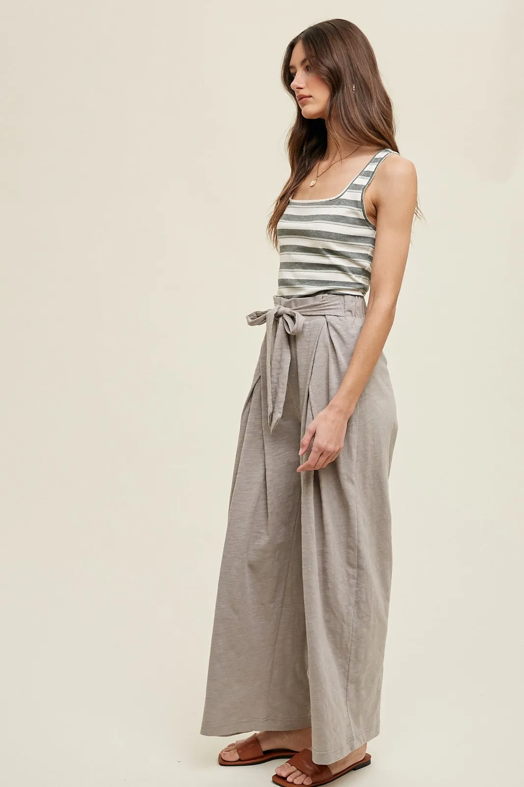 Olive Striped Ribbed Sleeveless Top sold by Pinkblush product image thumbnail 3