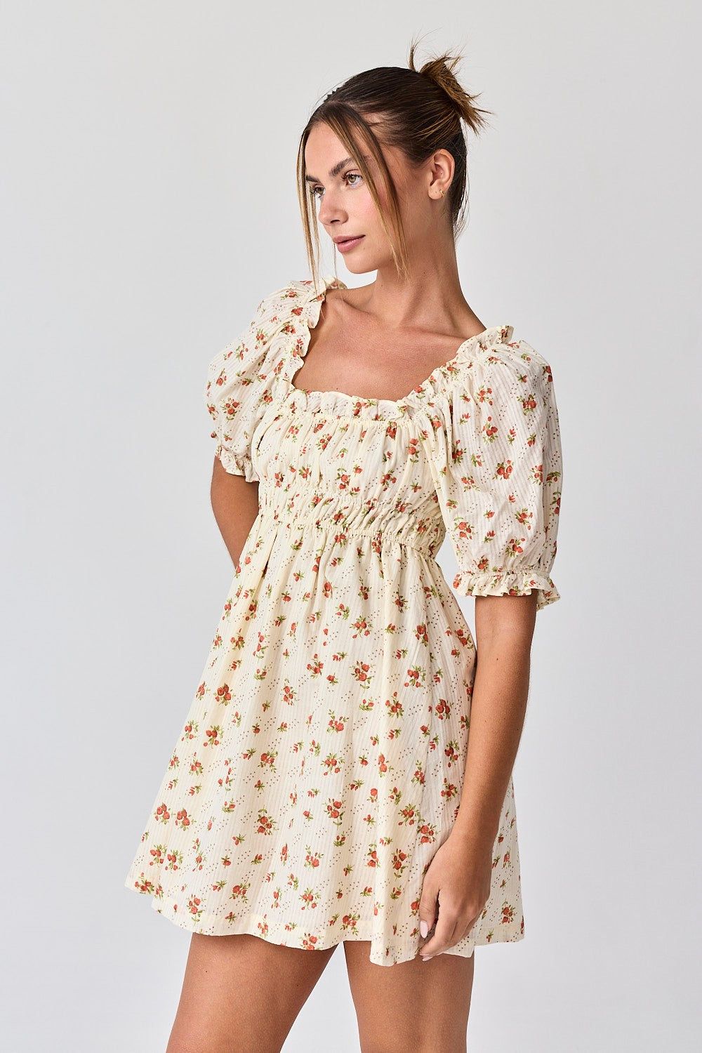 Red Rose Babydoll Mini Dress sold by Pinkblush