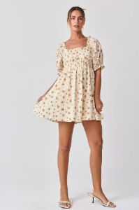 Red Rose Babydoll Mini Dress sold by Pinkblush