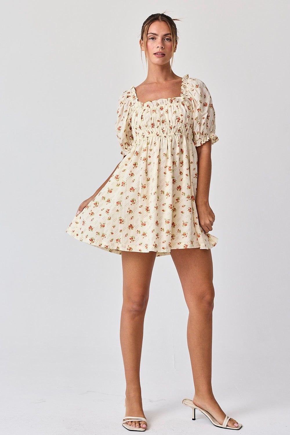 Red Rose Babydoll Mini Dress sold by Pinkblush product image thumbnail 2