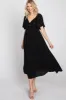 Black Front Tie Ruffle Sleeve Midi Dress sold by Pinkblush
