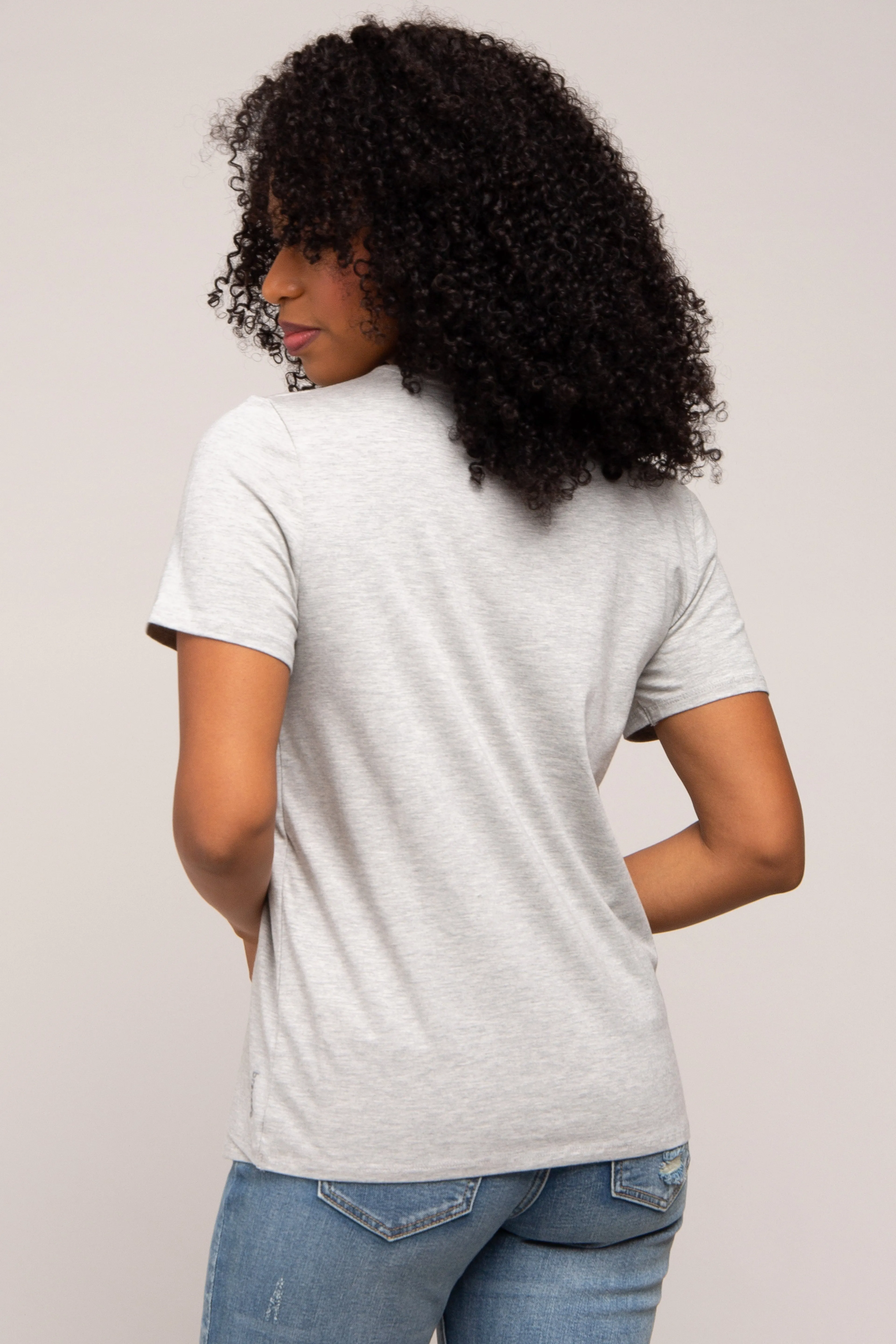 Heather Grey Bravado Designs Short Sleeve Nursing Top sold by Pinkblush product image thumbnail 3