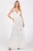 Ivory Floral Lace Overlay Maxi Dress sold by Pinkblush
