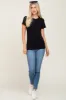 Black Basic Crew Neck Tee sold by Pinkblush