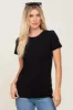 Black Basic Crew Neck Tee sold by Pinkblush