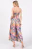 Orange Floral Front Twist Jumpsuit sold by Pinkblush
