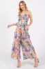 Orange Floral Front Twist Jumpsuit sold by Pinkblush