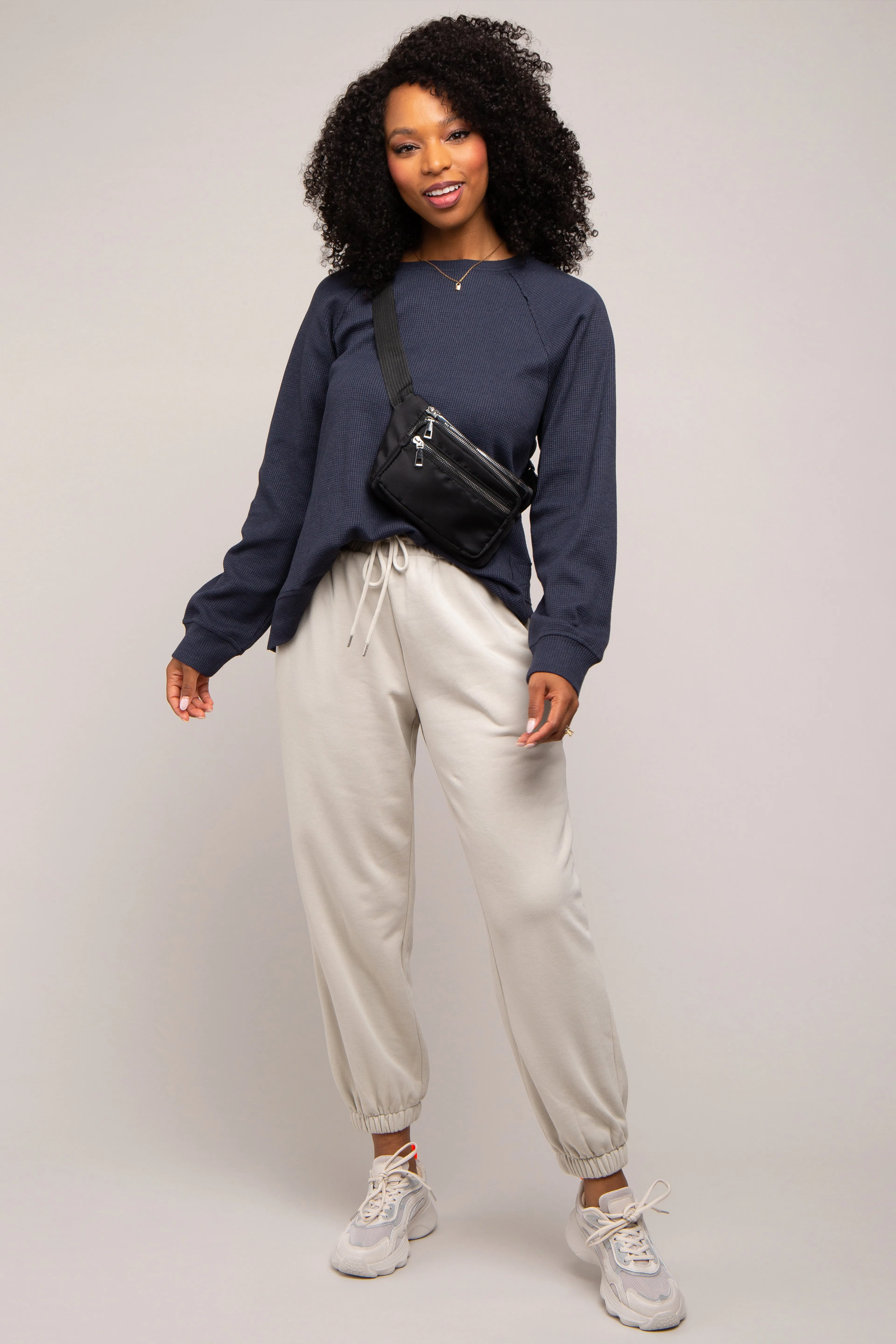 Grey Drawstring Sweatpants sold by Pinkblush