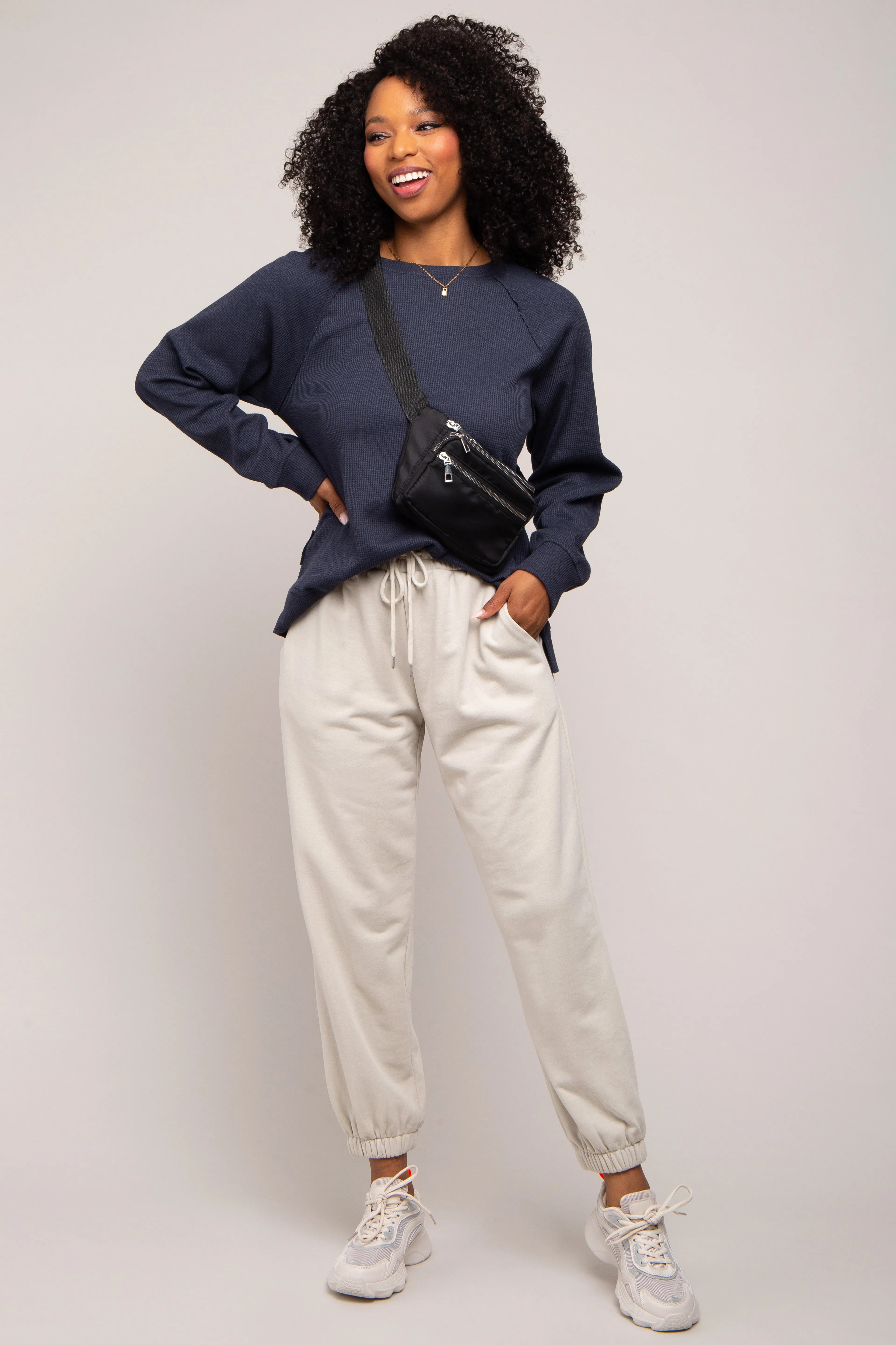 Grey Drawstring Sweatpants sold by Pinkblush product image thumbnail 5