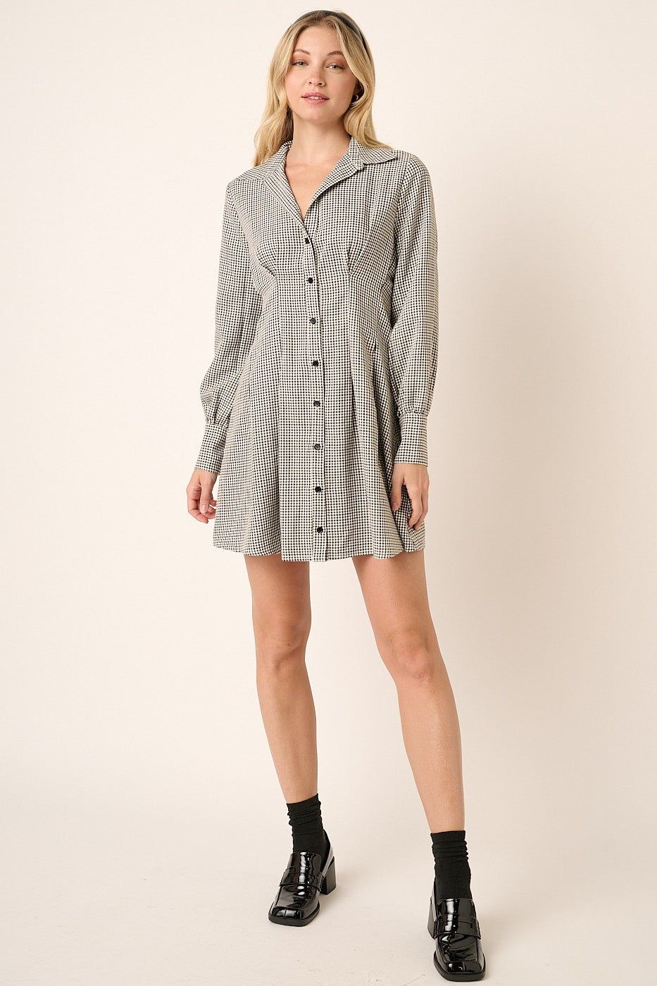 Olive Plaid Shirt Dress sold by Pinkblush product image thumbnail 4