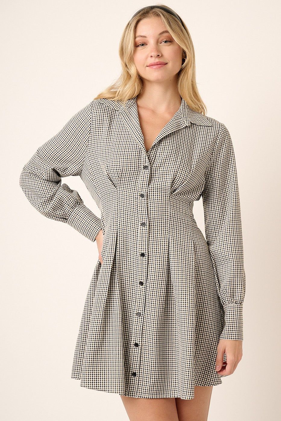 Olive Plaid Shirt Dress sold by Pinkblush