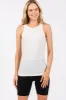 Ivory Heathered Tank Top sold by Pinkblush