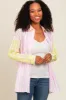Light Pink Mixed Striped Maternity Button Down Shirt sold by Pinkblush