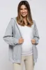 Heather Grey Hooded Maternity Jacket sold by Pinkblush