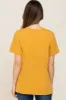 Gold Oversized Short Sleeve Maternity Top sold by Pinkblush
