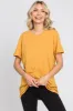 Gold Oversized Short Sleeve Maternity Top sold by Pinkblush