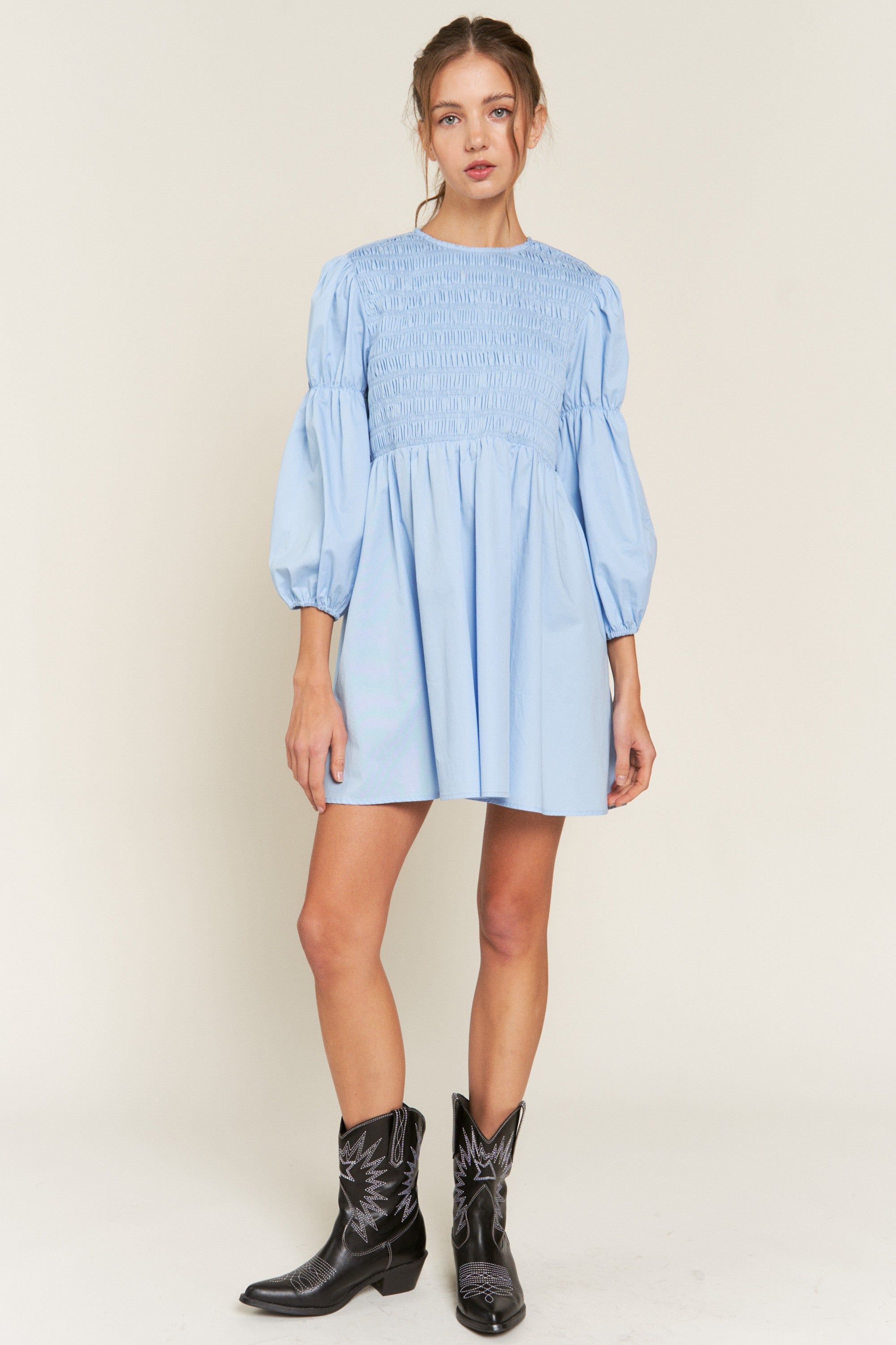 Blue White Mini Dress sold by Pinkblush product image thumbnail 3