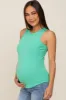 Mint Green Ribbed Basic Maternity Tank Top sold by Pinkblush