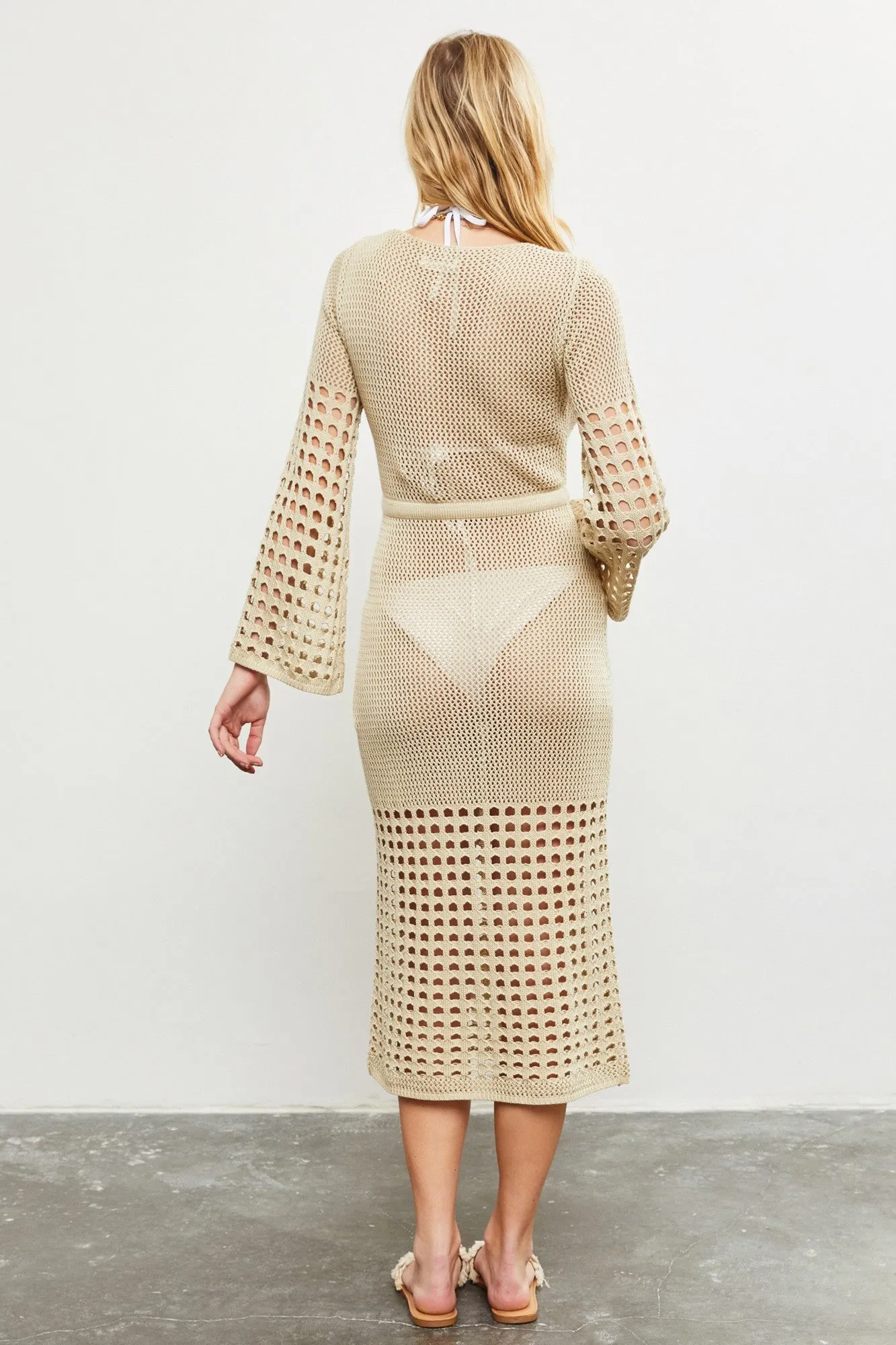 Natural Hole-Knit Dress sold by Pinkblush product image thumbnail 3