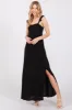 Black Ruffle Strap Maternity Maxi Dress sold by Pinkblush